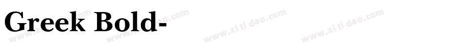 Greek Bold字体转换